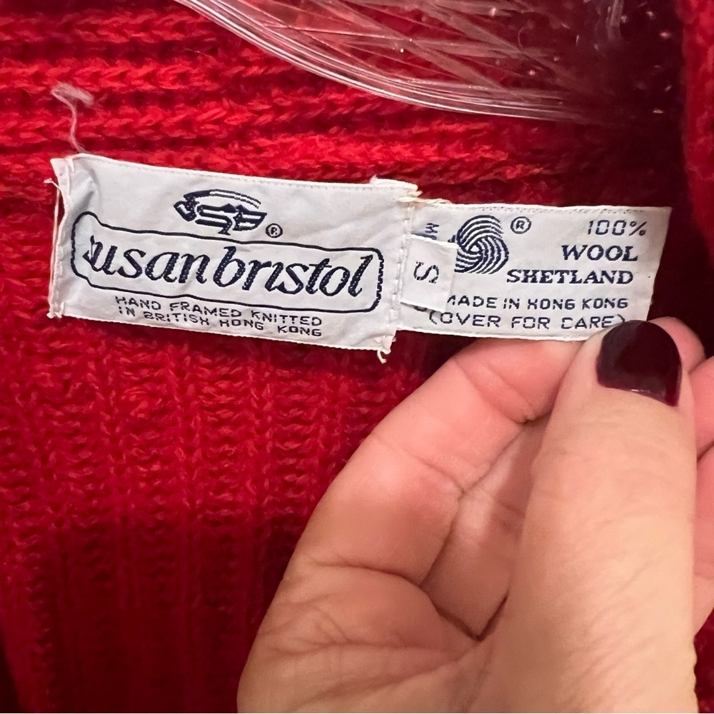 Shetland Wool Thick Knit Ref Cardigan - Picture 2 of 5